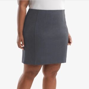 MM LaFleur The Crosby Skirt - Textured Ponte charcoal +3 NWT